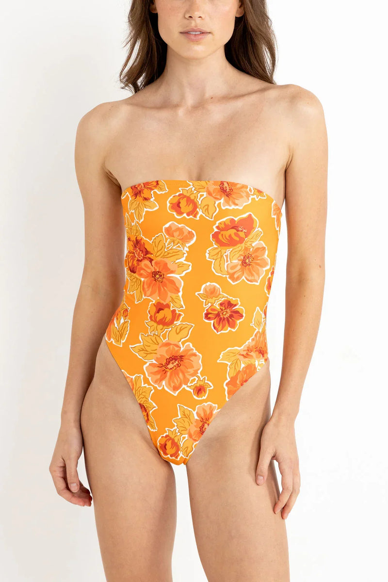 Ayla Floral Strapless One Piece