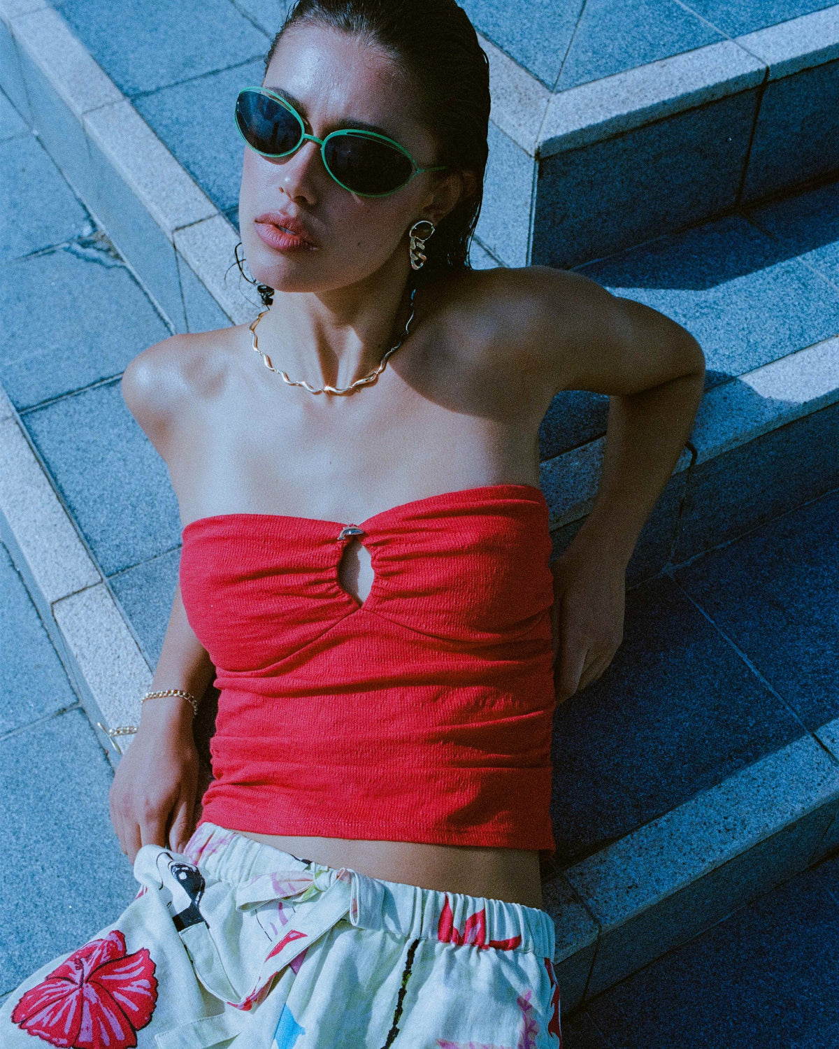 Lottie Hall Splasher Knit Tube Top