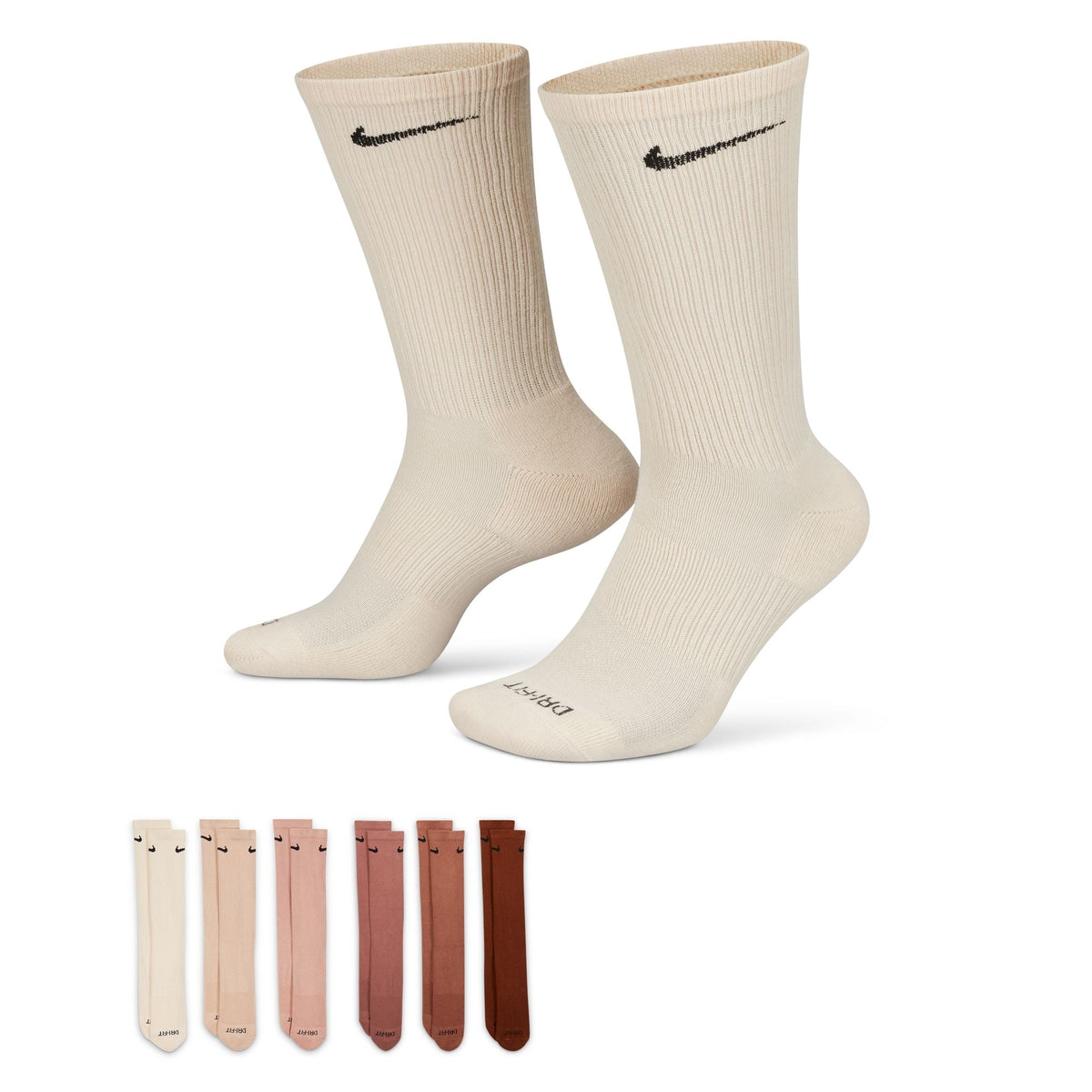 Everyday Plus Cushioned Crew Socks 6 Pairs