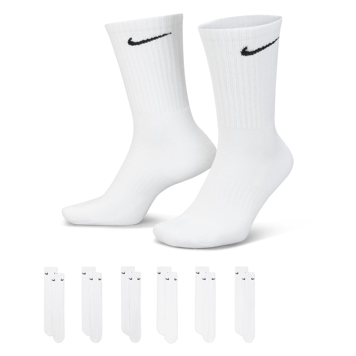 Everyday Cushioned Crew Socks 6 Pairs