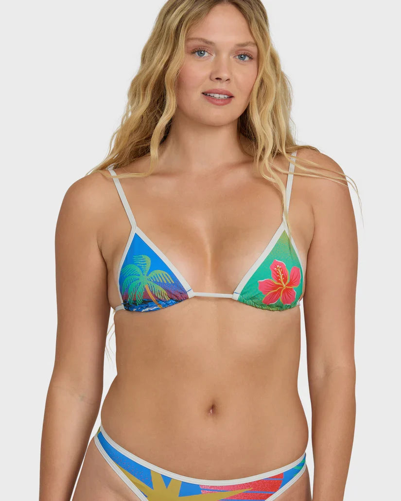 Midnight Tropics Mini Slide Triangle Bikini Top