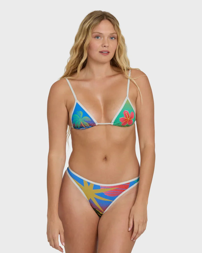 Midnight Tropics Mini Slide Triangle Bikini Top