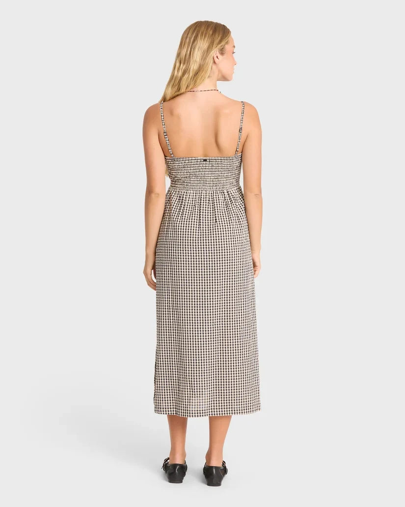 Beach Check Midi Dress