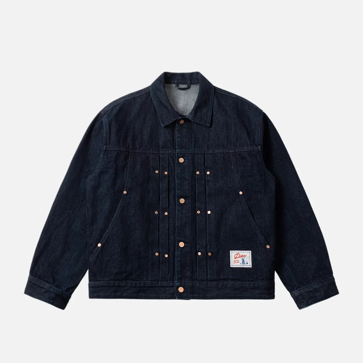 Pleated Denim Jacket