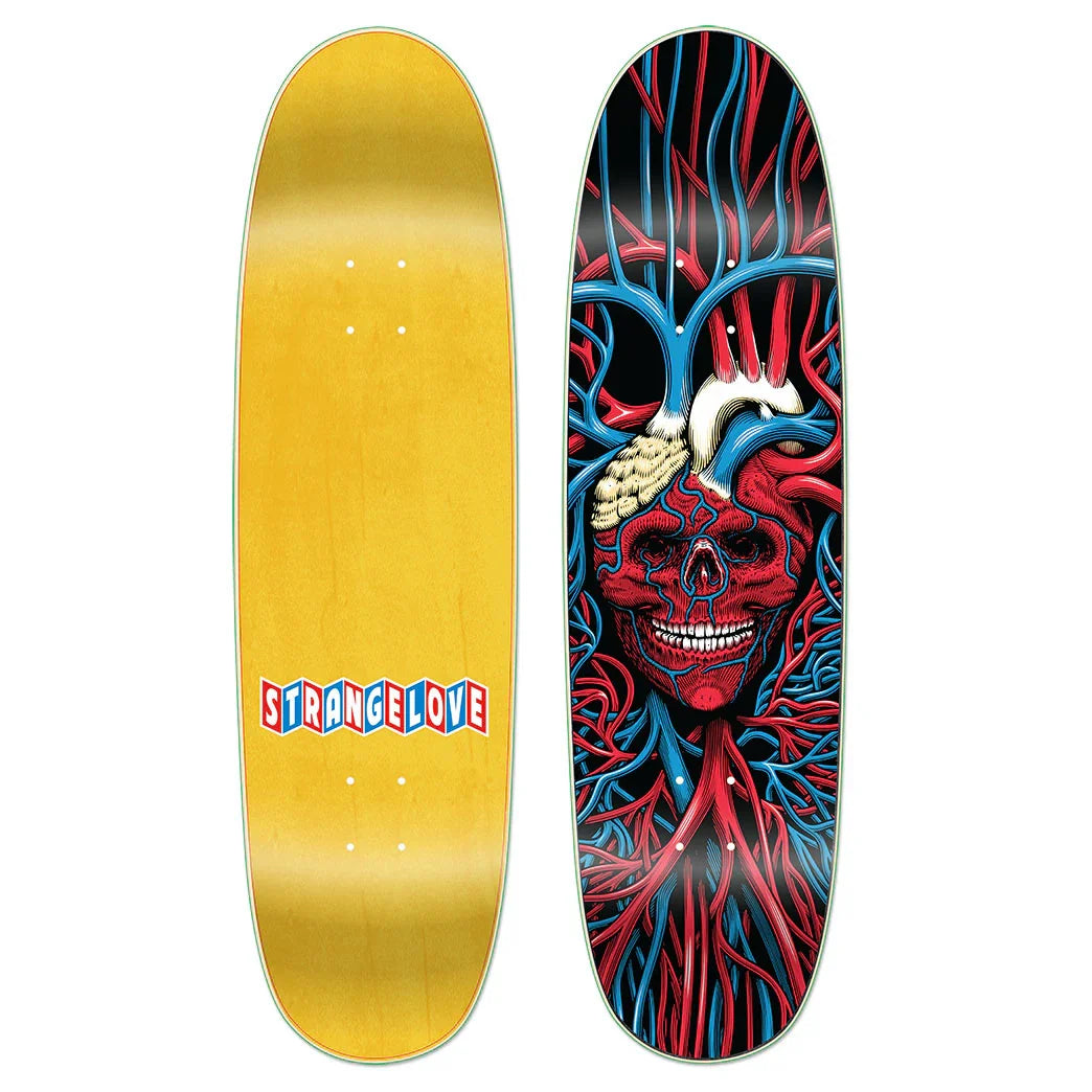 8.875" Heart Skull "Black Velvet" Deck