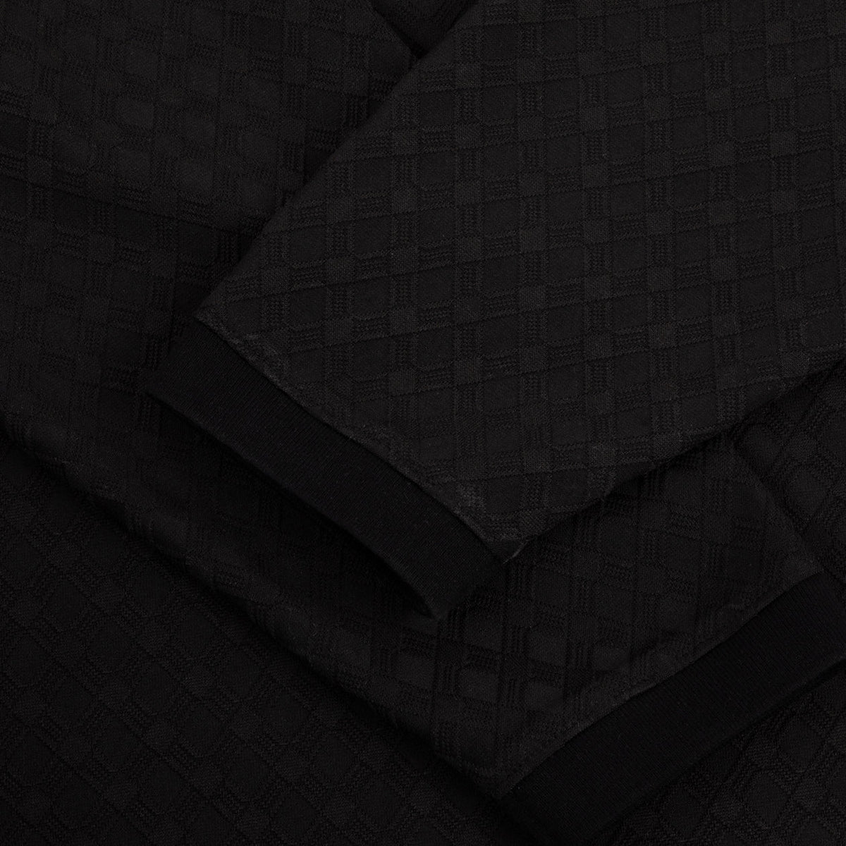 Jacquard Long Sleeve Polo